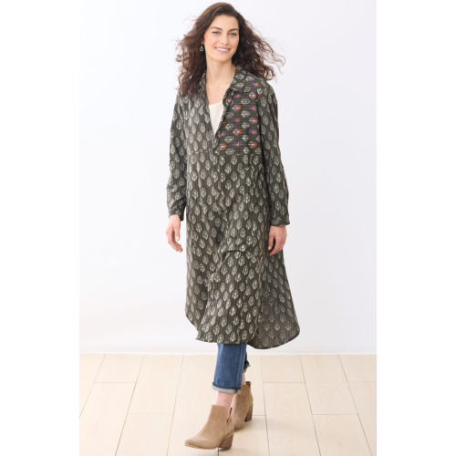 Kamya Long-Sleeve Shirtdress - Fossil Kamya Long-Sleeve Shirtdress - Fossil