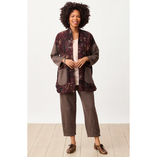 Agra French Terry Barrel-Leg Pant - Fossil Agra French Terry Barrel-Leg Pant - Fossil