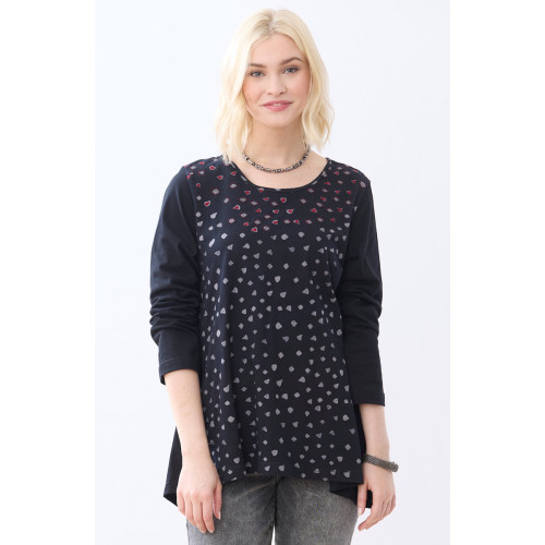 Sanwa Cotton Jersey Swing Top - Black