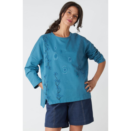 Vanya Organic French Terry Tunic - Summer night