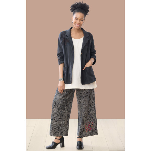 Sangli Wide-Leg Pant - Black