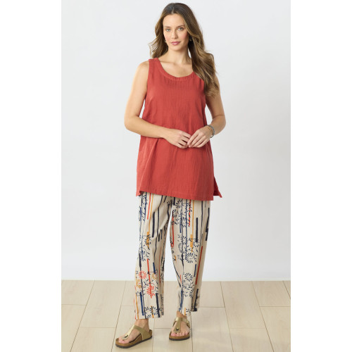 Kesari Pull-On Crop Pant - Natural/Multi