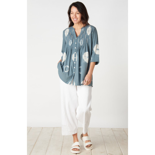 Recycled Yarn Kesari Pull-On Pant - White denim