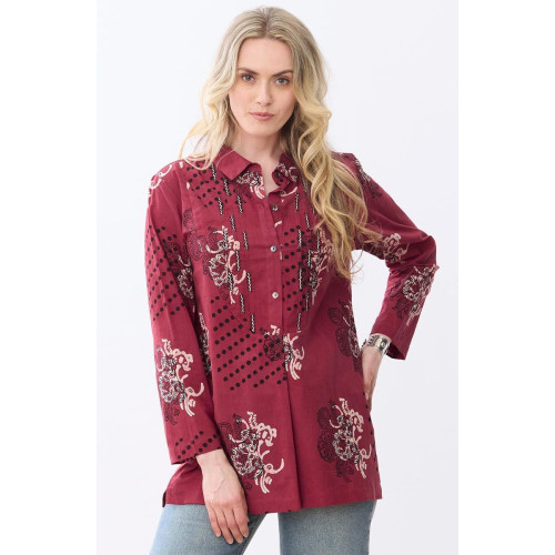 Bhavna Bandana Print Tunic - Pomegranate/Multi