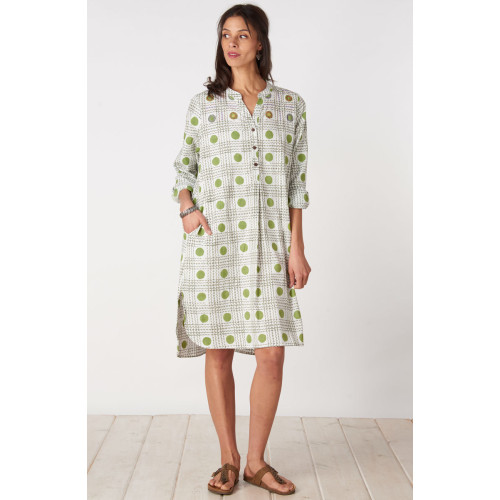 Parineet Long-Sleeve Shirt/Dress - Citrus green/Multi Parineet Long-Sleeve Shirt/Dress - Citrus green/Multi