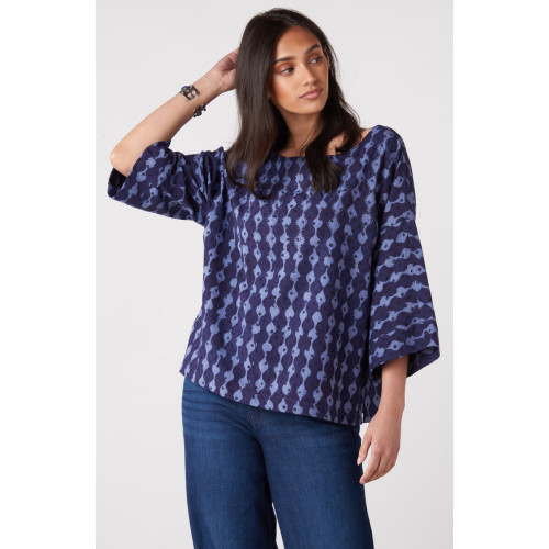 Sujaya Drop-Shoulder Boxy Top - Tranquil blue Sujaya Drop-Shoulder Boxy Top - Tranquil blue